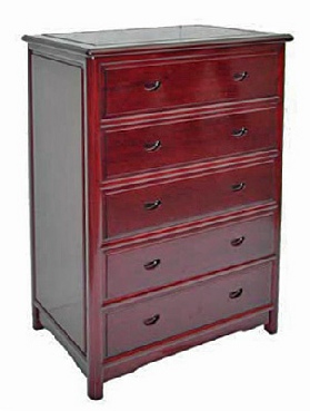Chinese Ming Style rosewood chest of 5 drawers - Bespoke